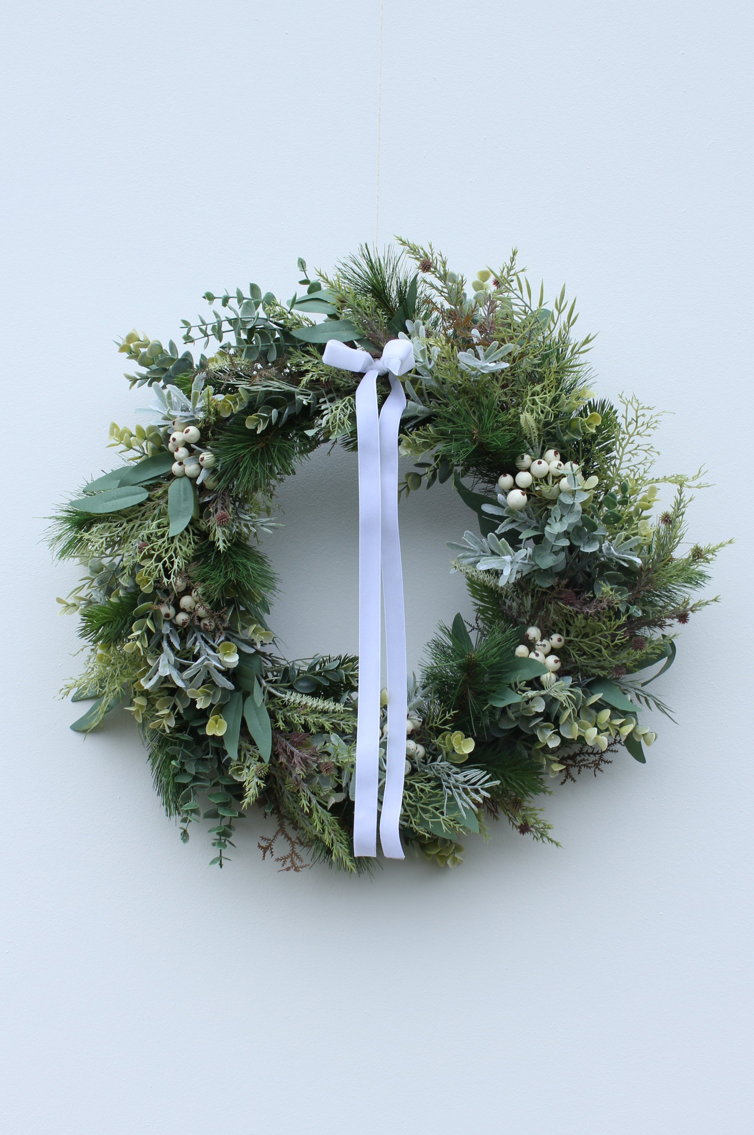 Faux Christmas Door Wreath | Silent Night