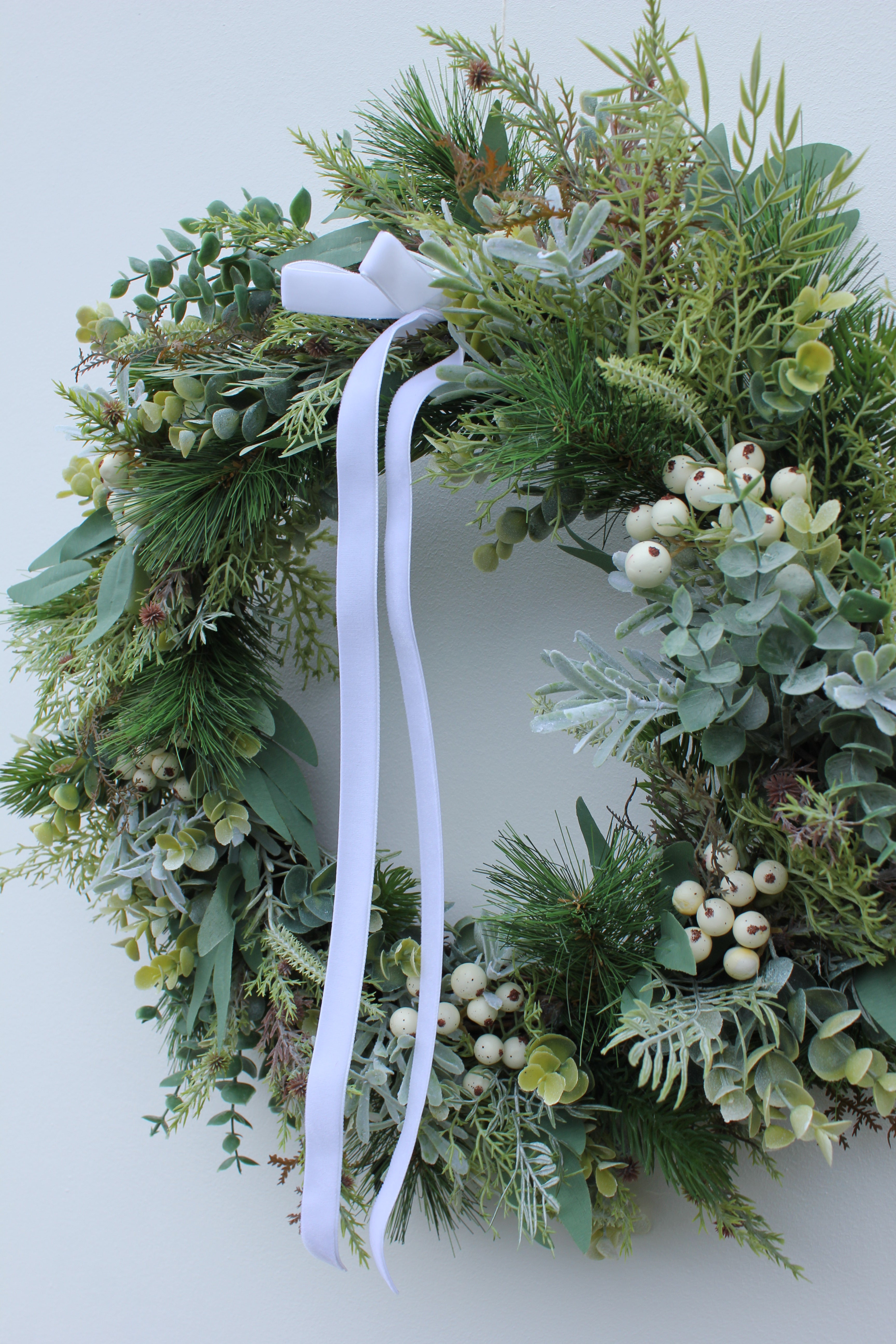 Faux Christmas Door Wreath | Silent Night