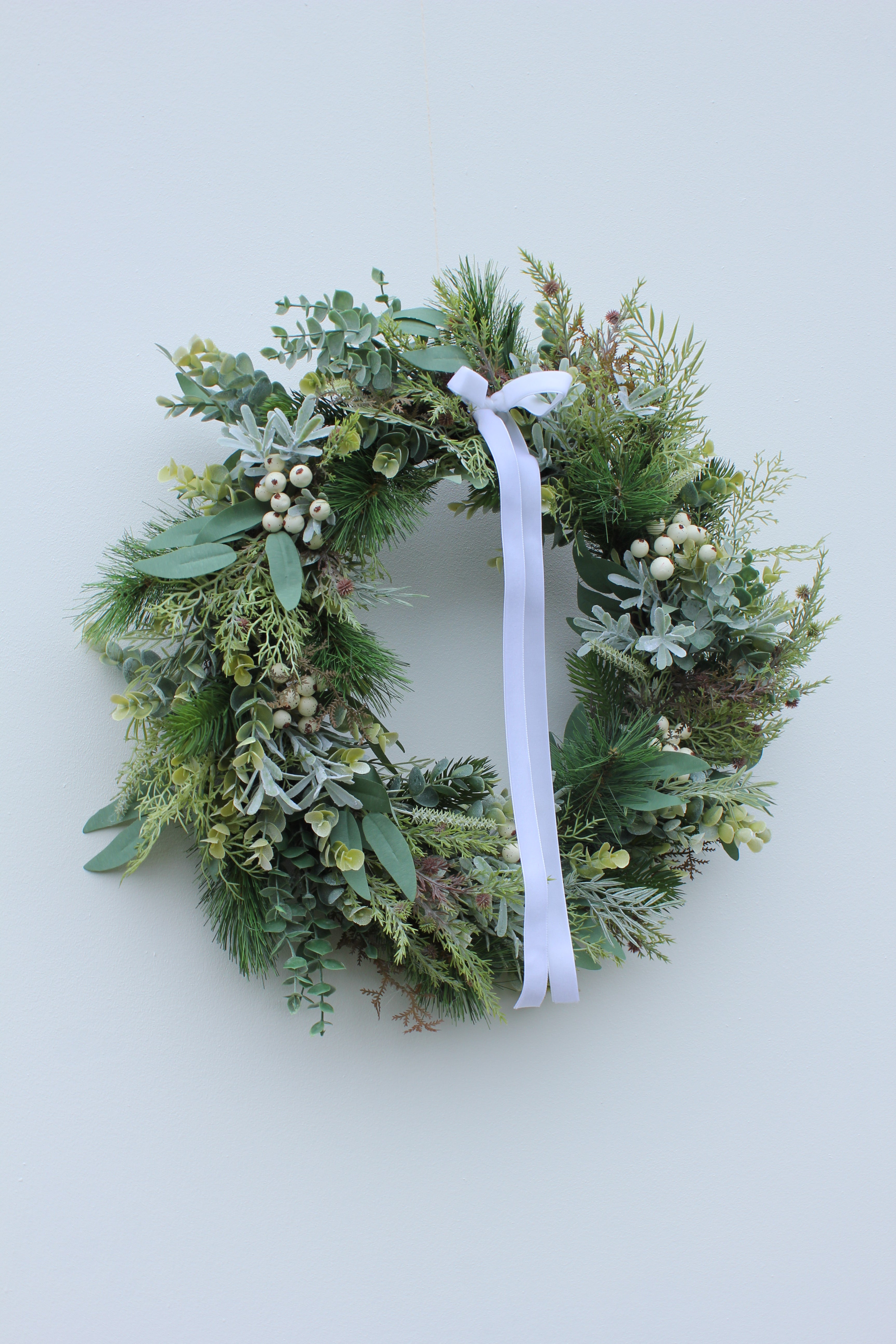 Faux Christmas Door Wreath | Silent Night