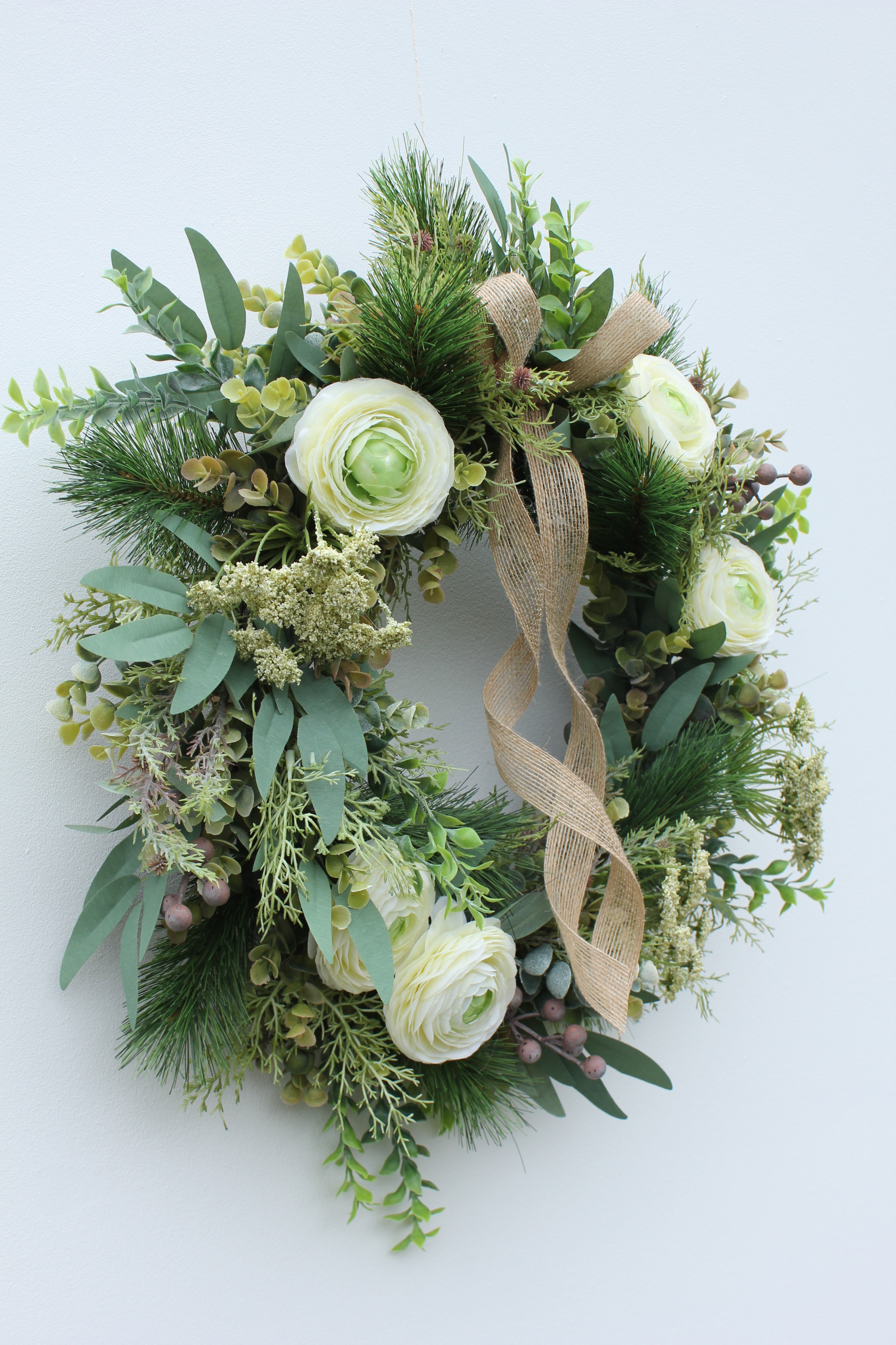 Faux Christmas Door Wreath | Brandy Butter