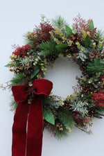 Load image into Gallery viewer, Faux Christmas Door Wreath | Mulled Wine
