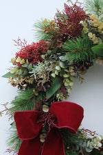 Load image into Gallery viewer, Faux Christmas Door Wreath | Mulled Wine
