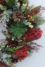 Load image into Gallery viewer, Faux Christmas Door Wreath | Mulled Wine
