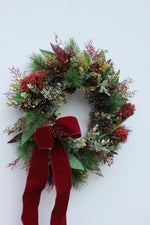 Load image into Gallery viewer, Faux Christmas Door Wreath | Mulled Wine
