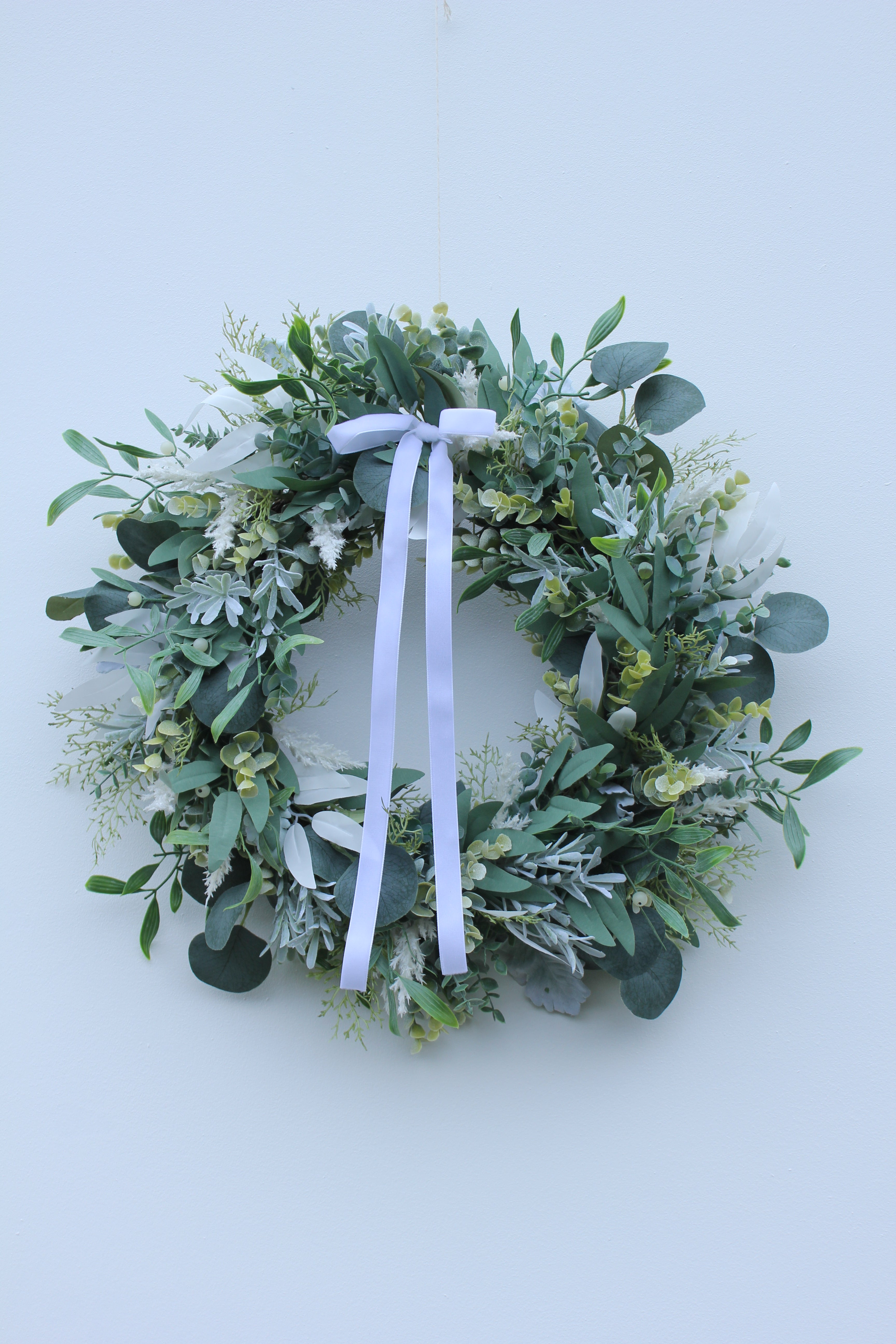 Faux Christmas Door Wreath | First Frost