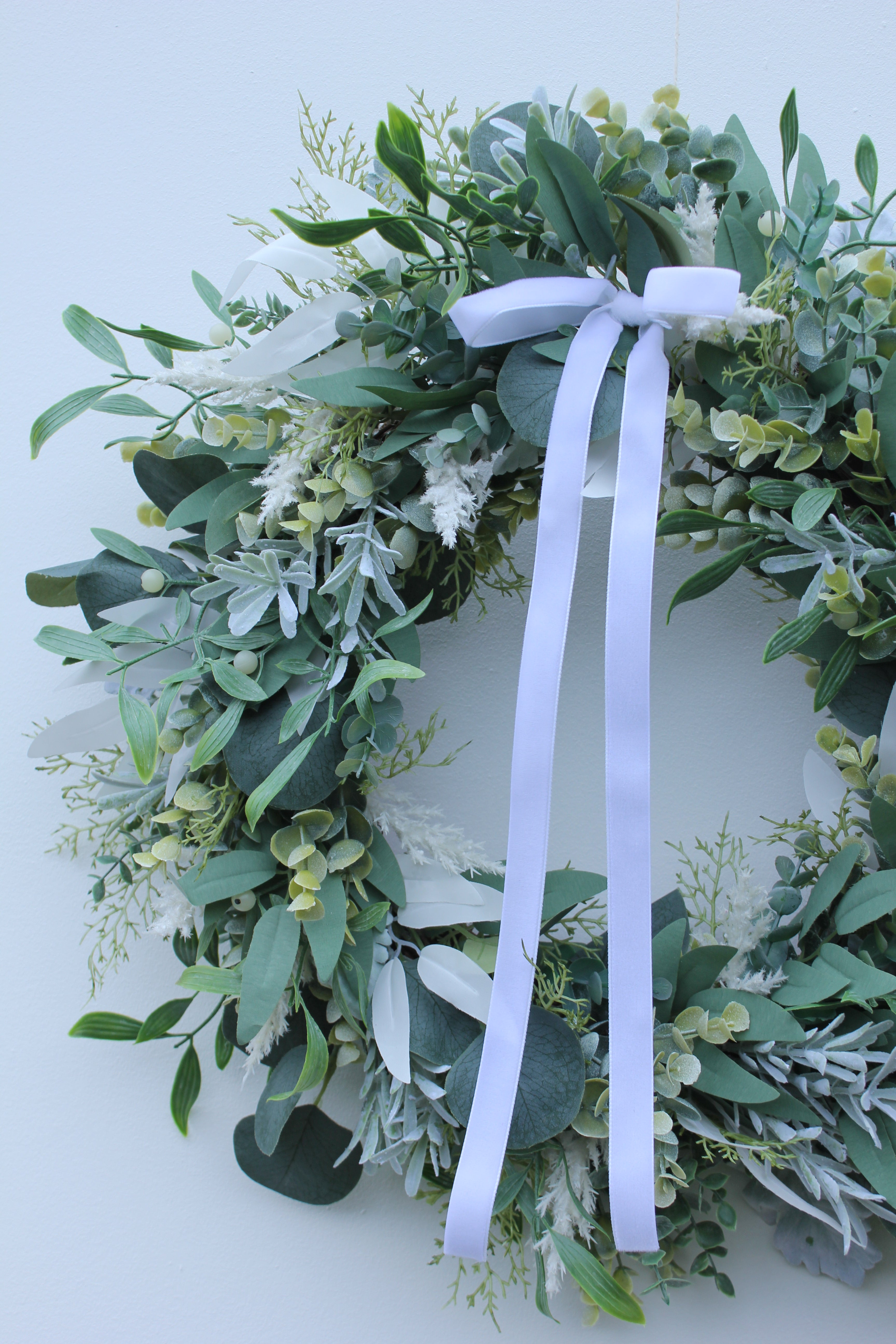 Faux Christmas Door Wreath | First Frost