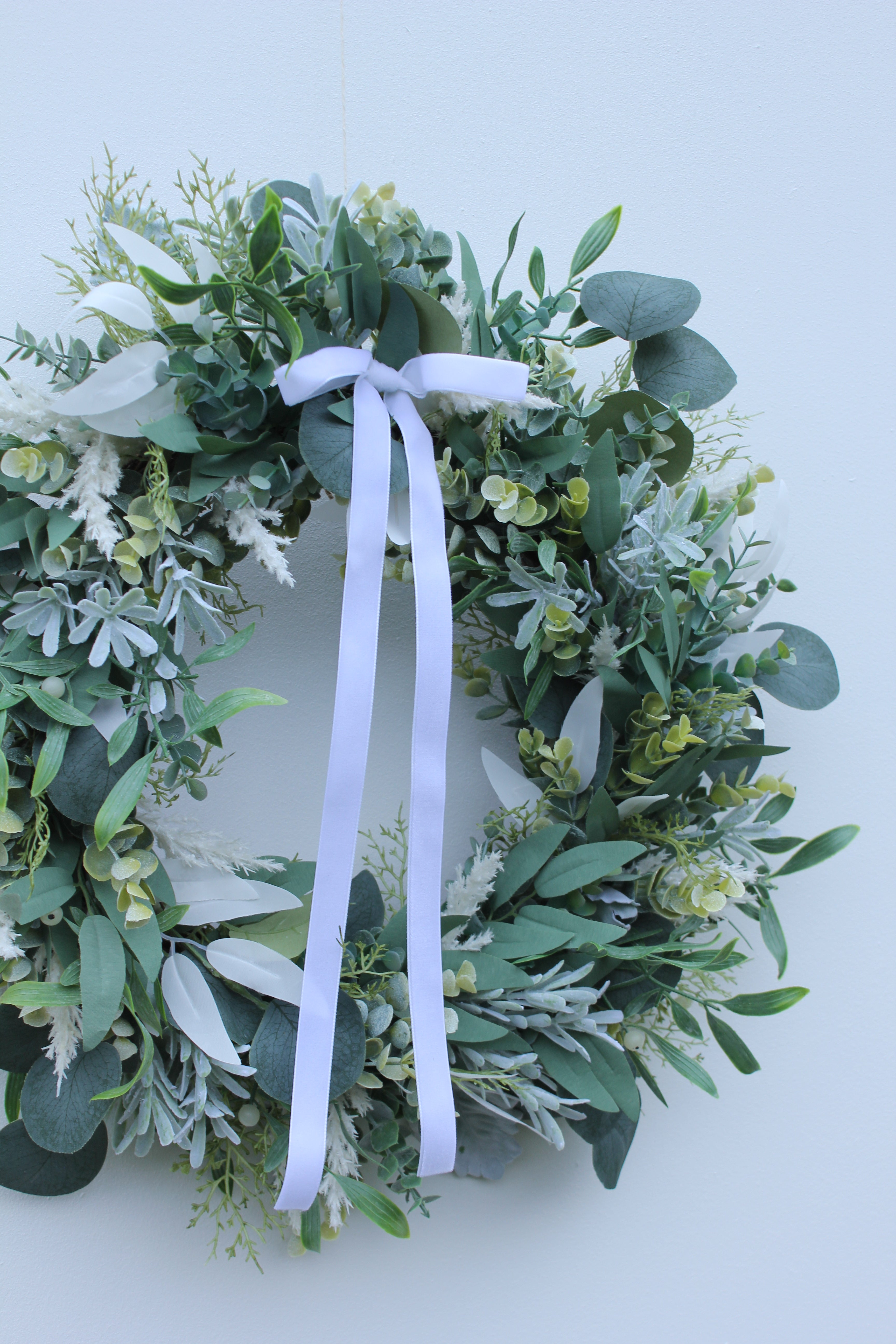 Faux Christmas Door Wreath | First Frost