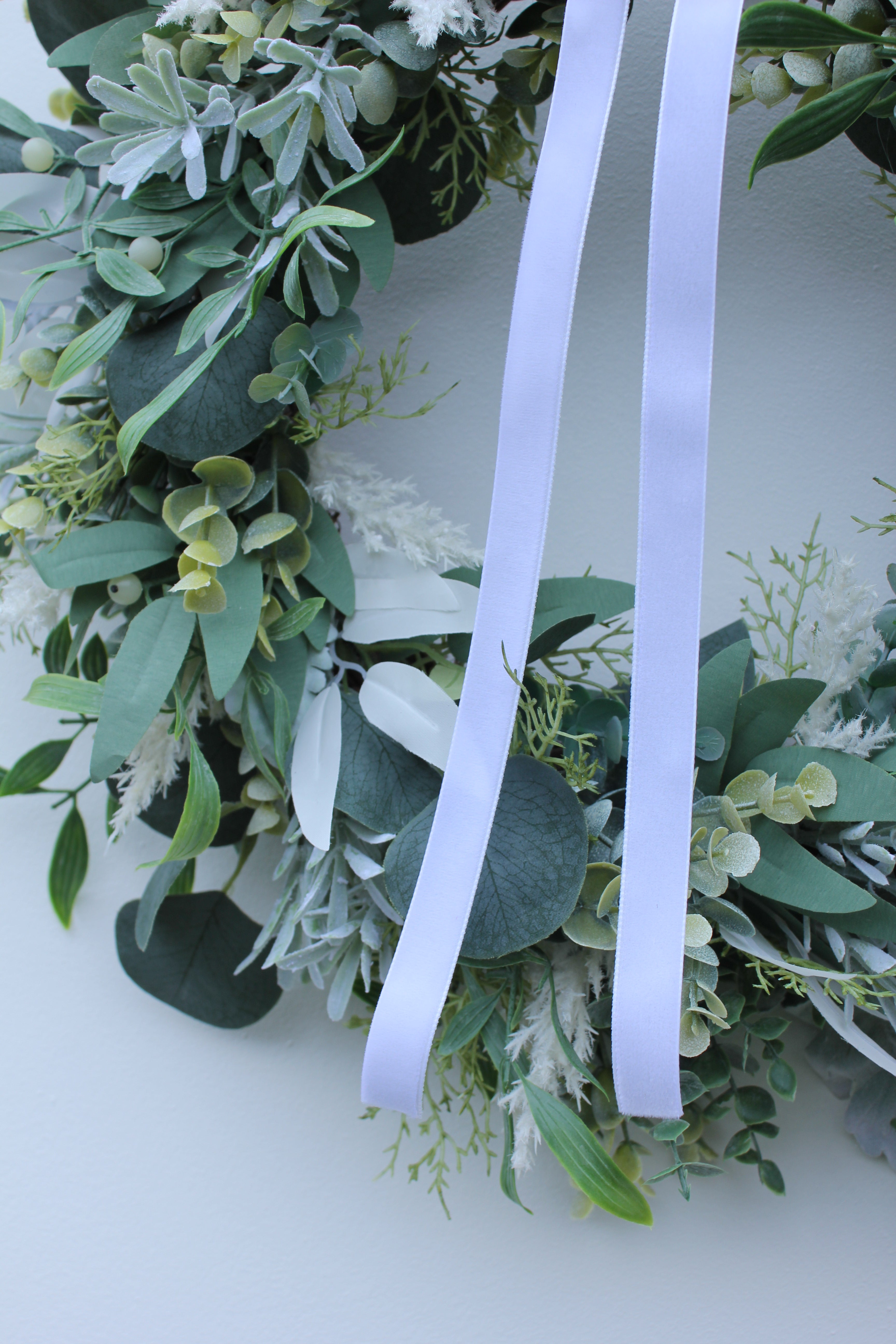 Faux Christmas Door Wreath | First Frost