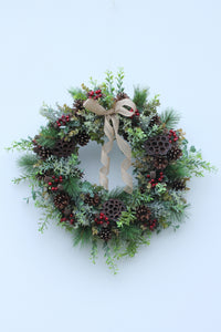 Faux Christmas Door Wreath | Figgy Pudding