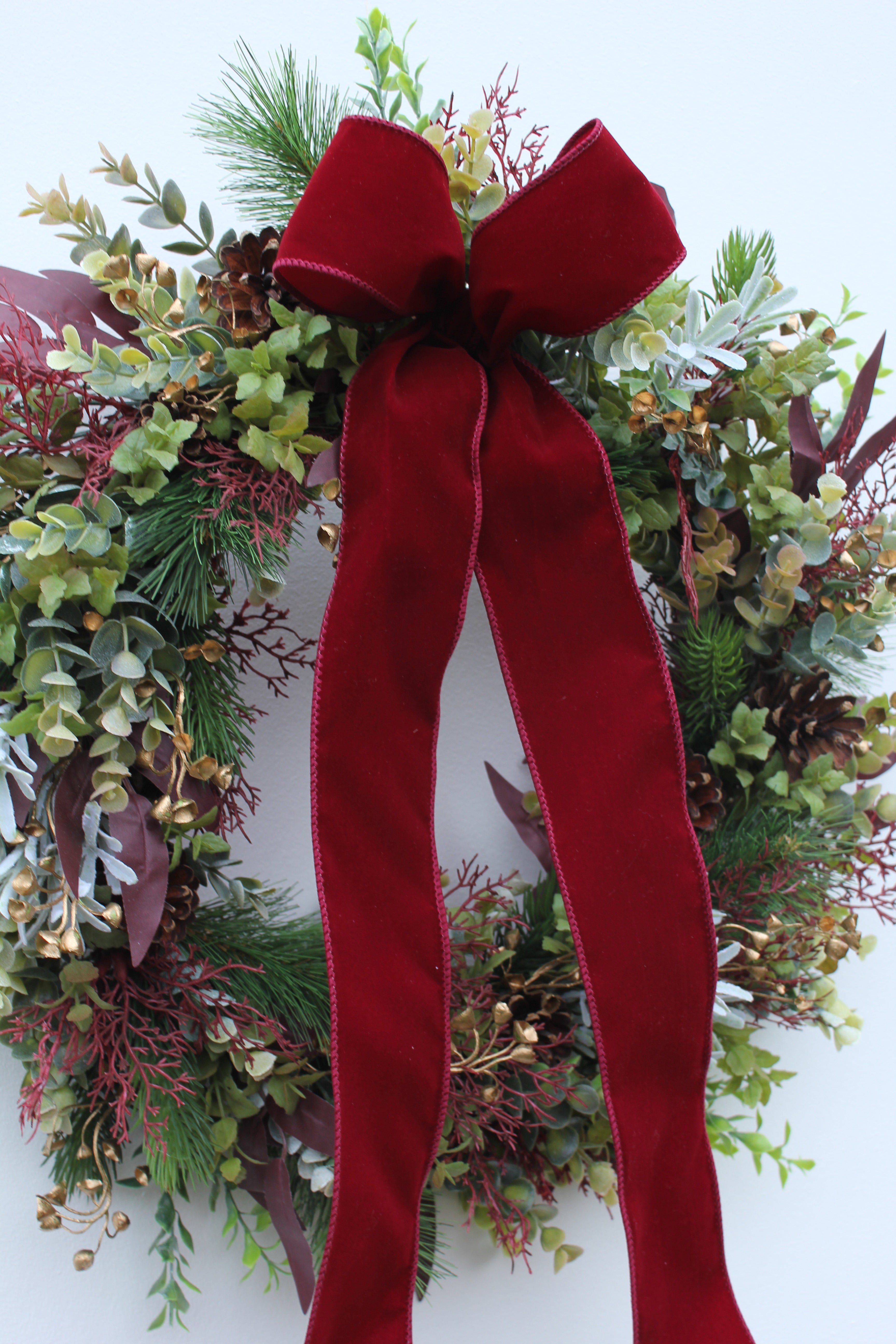 Faux Christmas Door Wreath | Festive Cheer