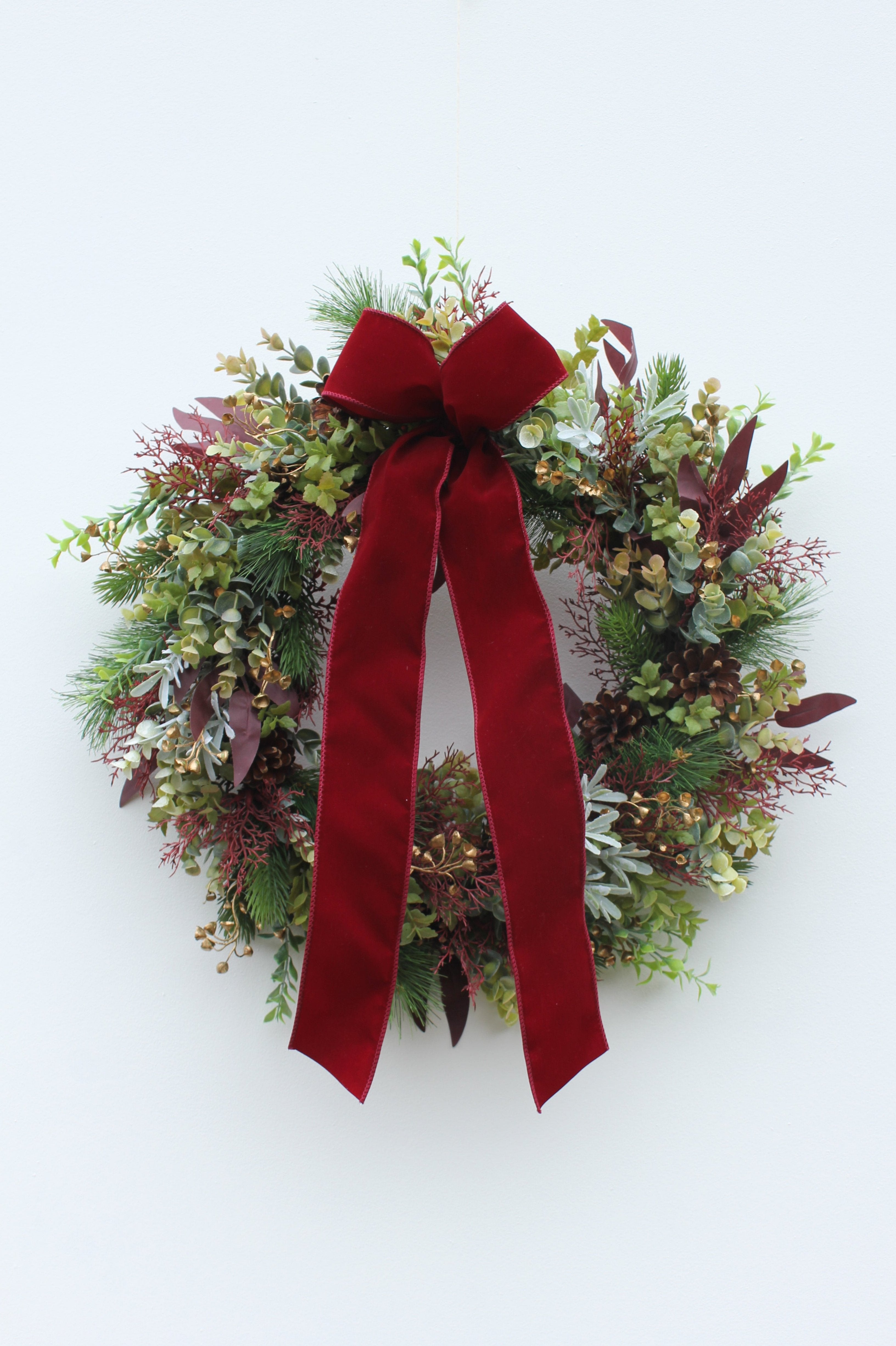 Faux Christmas Door Wreath | Festive Cheer