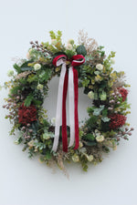 Load image into Gallery viewer, Faux Christmas Door Wreath | Merry and Bright
