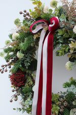 Load image into Gallery viewer, Faux Christmas Door Wreath | Merry and Bright
