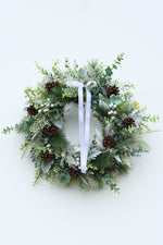 Load image into Gallery viewer, Faux Christmas Door Wreath | Snow Fall
