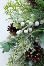 Load image into Gallery viewer, Faux Christmas Door Wreath | Snow Fall
