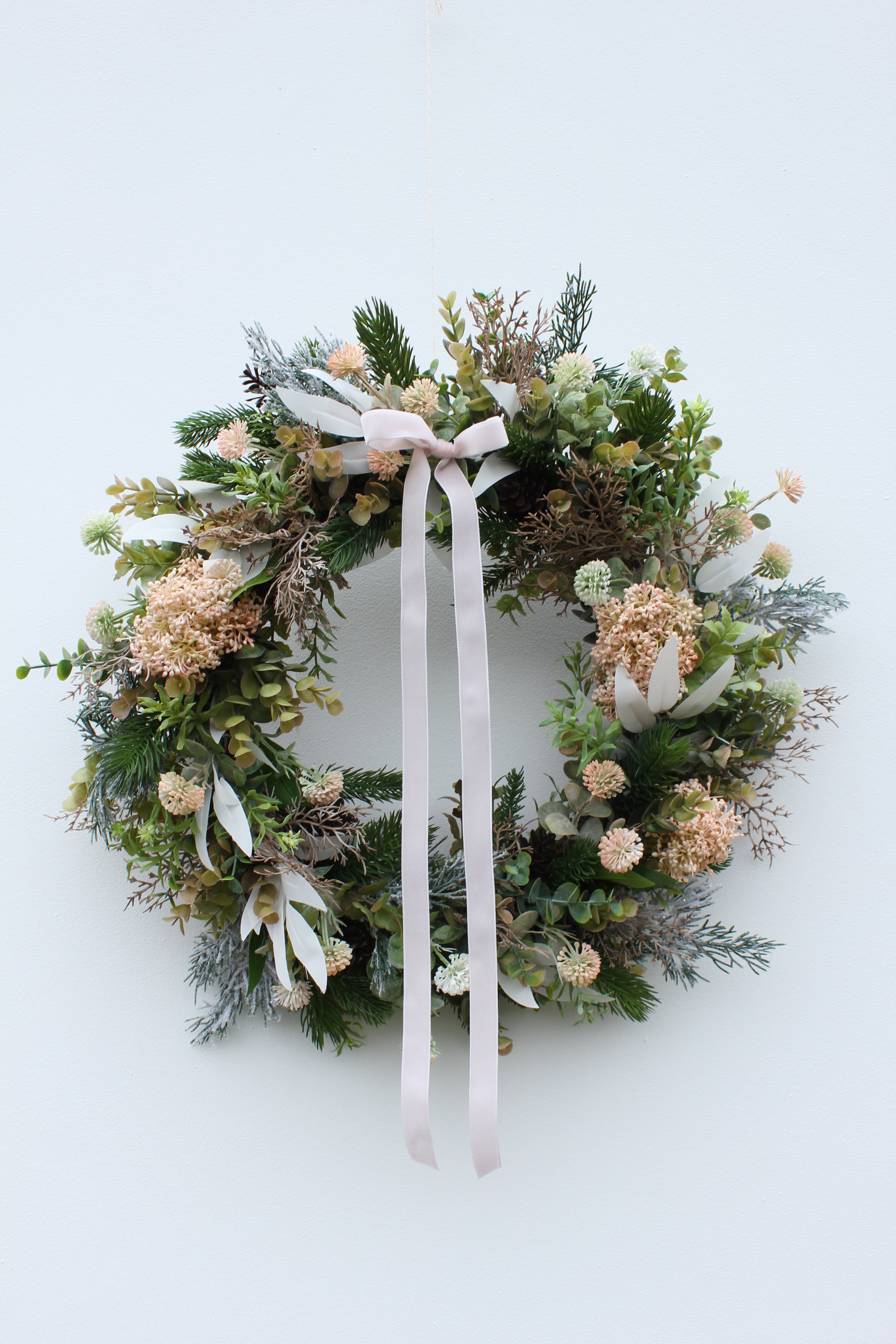 Faux Christmas Door Wreath | Santa Baby