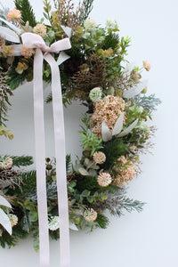 Faux Christmas Door Wreath | Santa Baby