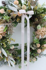 Load image into Gallery viewer, Faux Christmas Door Wreath | Santa Baby
