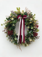 Load image into Gallery viewer, Faux Christmas Door Wreath | Merry and Bright
