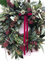 Load image into Gallery viewer, Fresh Christmas Door Wreath | The Mulberry
