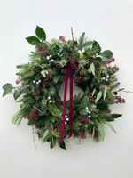 Load image into Gallery viewer, Fresh Christmas Door Wreath | The Mulberry
