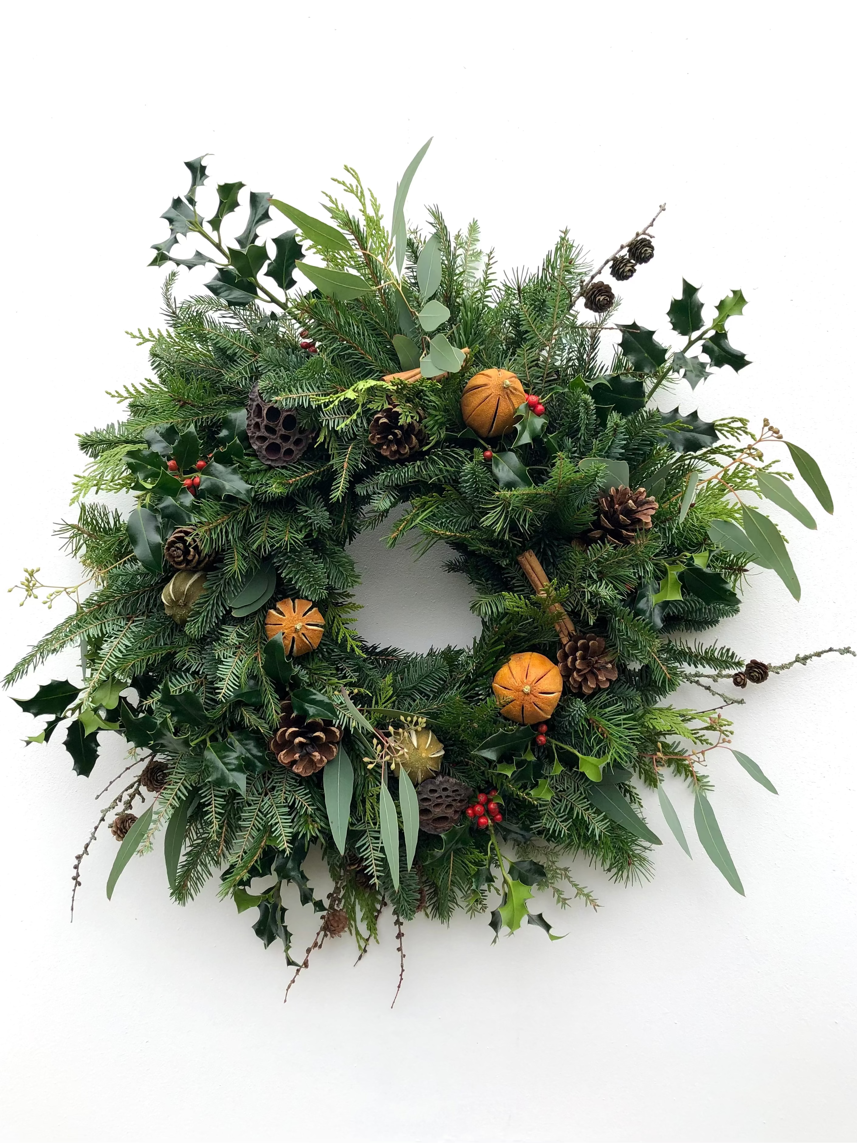 Fresh Christmas Door Wreath | A Country Christmas